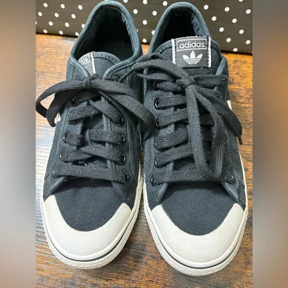 Adidas Black Canvas Sneakers - Picture 3 of 7